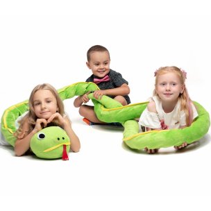  A cuddly and educational companion for kids. This extra-long snake features vibrant colors and numbered segments for playful learning and endless snuggles | Playlearn