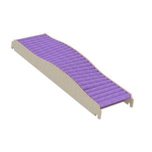 VEMA Wave Foam Roller Slide | Wooden Indoor Climbing Wall Accessories | Sensory Room Equipment | PlayLearn
