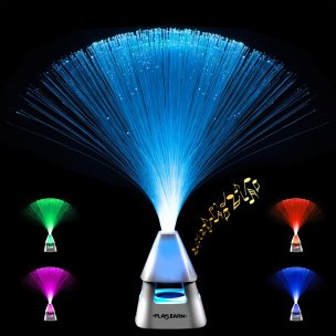 Light LED Fiber Optic Color Changing Floor Lamp With Wireless Speaker & Remote Control | Playlearn