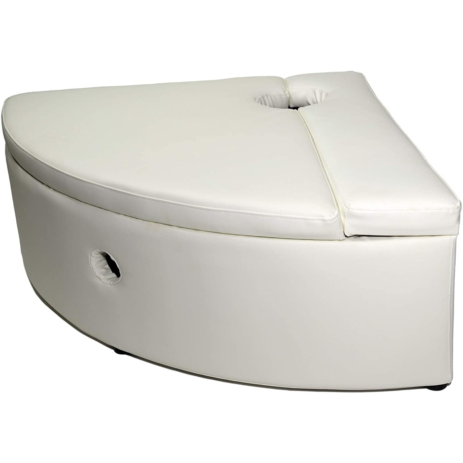 Light Gray Corner Padded Bubble Tube Platform Fiber Optic