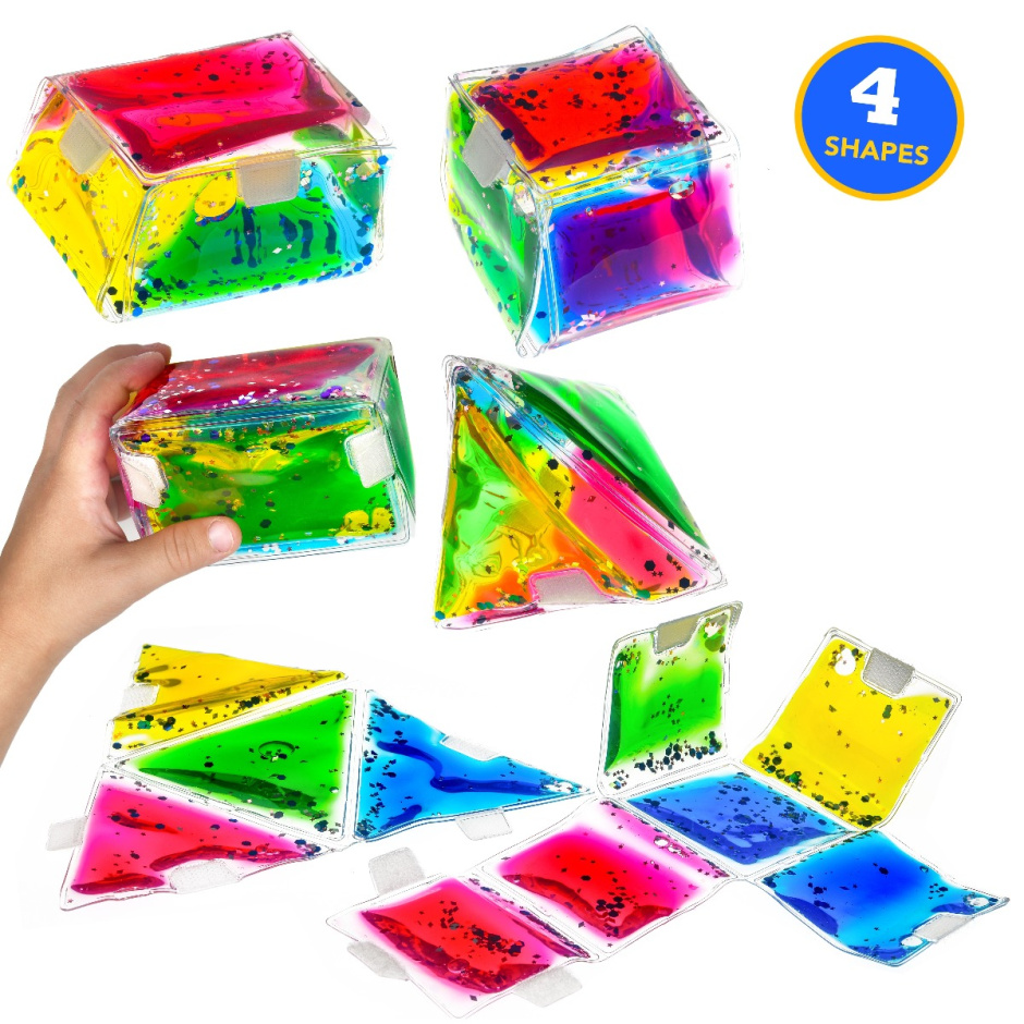 Foldable Gel Filled 3D Shapes - 4 Pack
